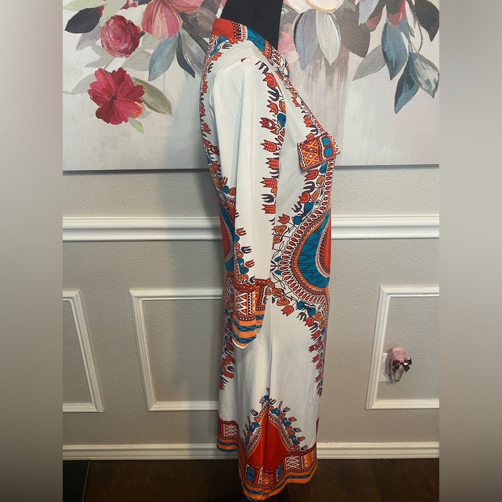Vibrant Multicolor Tribal Print Dress - Picture 11 of 15